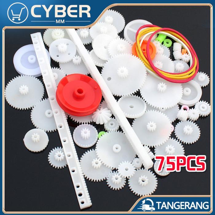 75PCS RODA GIGI PLASTIK / GEAR PLASTIK MAINAN / SPAREPART GEAR MAINAN SIAP KIRIM