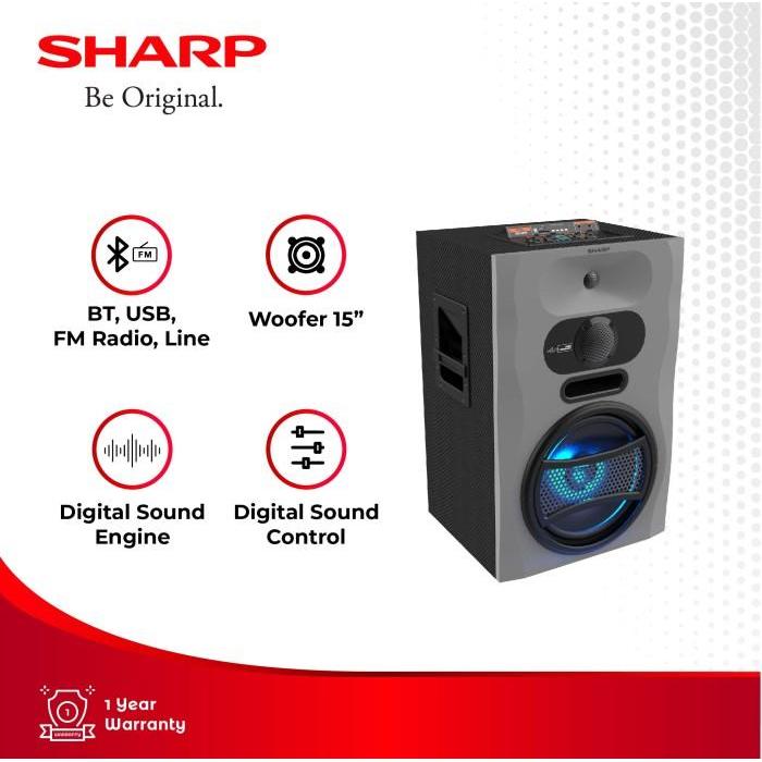 Sharp Audio dan Speaker CBOX-PROX15UBB Pro X Series Grey 110 Watt