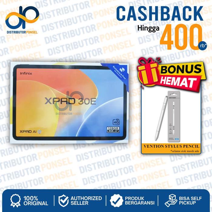 Infinix Xpad 30E LTE 4G 4/128GB 30 E Garansi Resmi Tablet Pad Android - 4/128GB LTE Blue, Non Bonus
