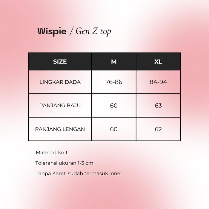 Wispie Gen Z Top Atasan Rib Wanita kombinasi dengan Cardigan