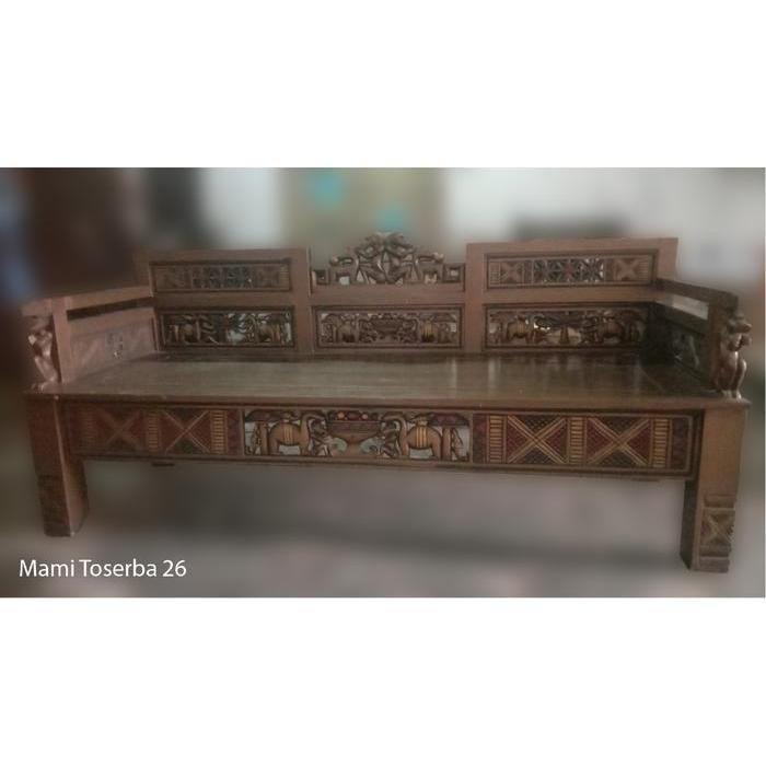 preloved - second kursi sofa ukiran 67 x 178 cm