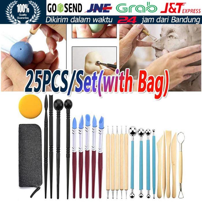 25pcs Butsir Set / Alat Ukir Clay / Pottery Tool / Modelling Sculpting
