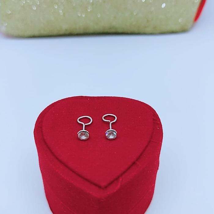 Promo Giwang toge bayi&anak perak asli 925/silver lapisan emas putih murni.