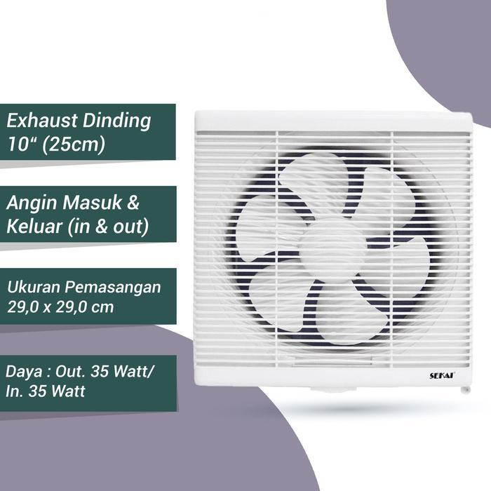 SALE SEKAI WEF-1090 Wall Exhaust/Hexos/Heksos Fan Dinding 10 inci/inch Ukuran Lubang Dinding 30x30