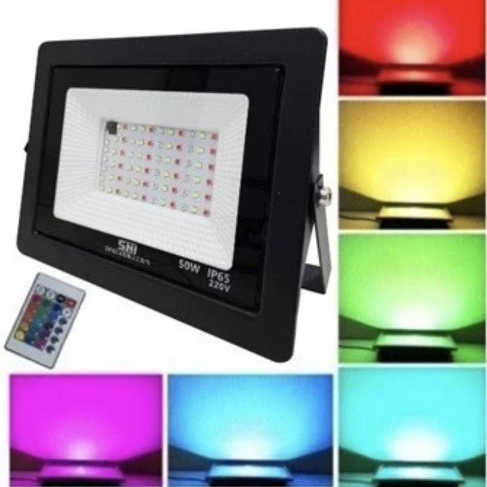 Lampu Sorot RGB Warna Warni Remote 100Watt/200Watt WATERPROOF