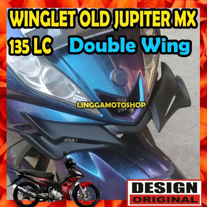 WINGLET YAMAHA OLD JUPITER MX 135 LC MODEL DOUBLE WINGS * sayap variasi modifikasi cover panel bodi