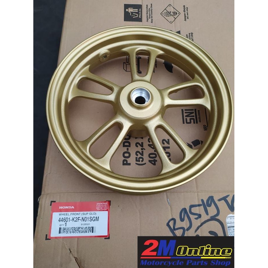 Mm Velg CW Scoopy 2020 Depan Gold Ori AHM 44601-K2F-N01SGM