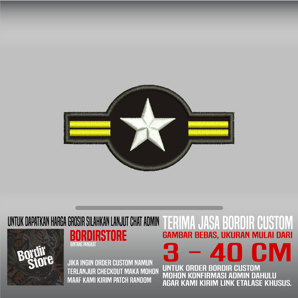 USAF WW 2 BLACK BS-10 PATCH BORDIR LOGO/EMBLEM