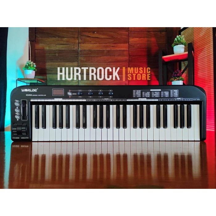 Terlaris Worlde KS49A Midi Controller 49 Keys SALE