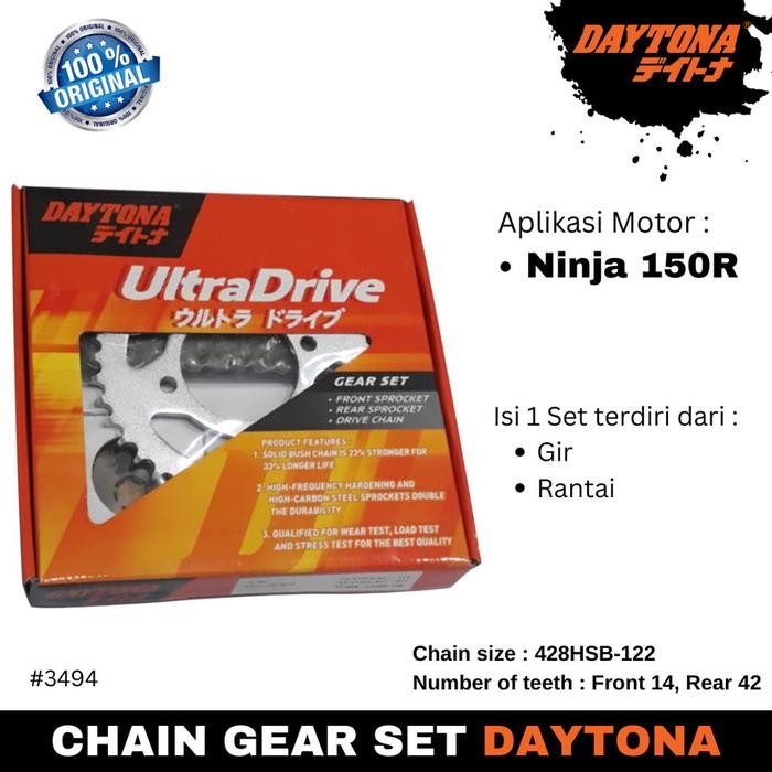 Gearset Chain Gear Set Daytona Ninja 150R #3494