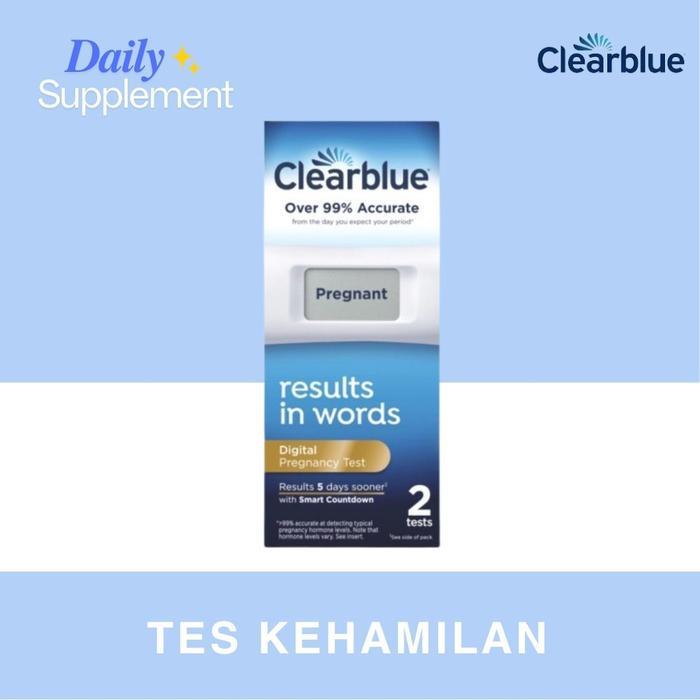 Terlaris ClearBlue Digital Pregnancy Test results in words - tes pack kehamilan SALE