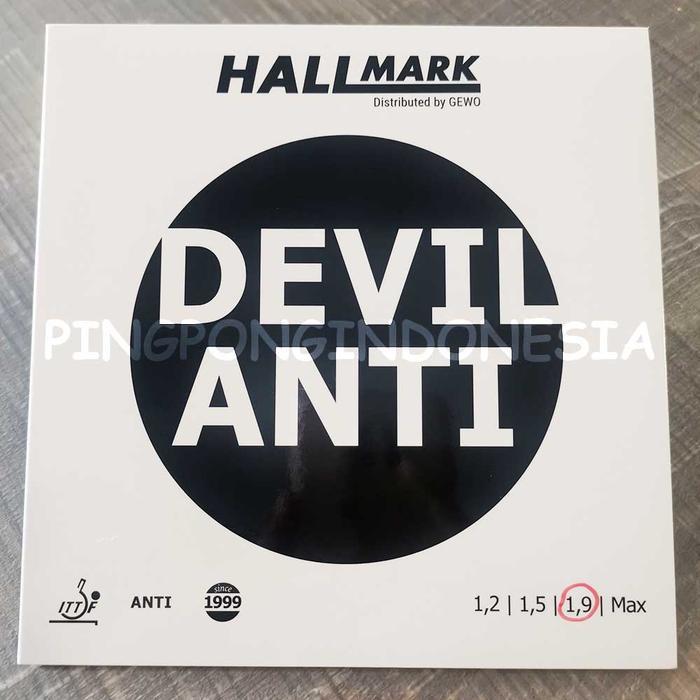 STOK TERBATAS  HALLMARK DEVIL ANTI - KARET PINGPONG RUBBER TENIS MEJA ANTI BET BAT DEFENSIVE