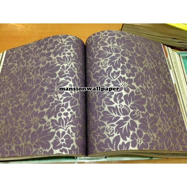 Wallpaper Dinding Bunga Ungu Silver