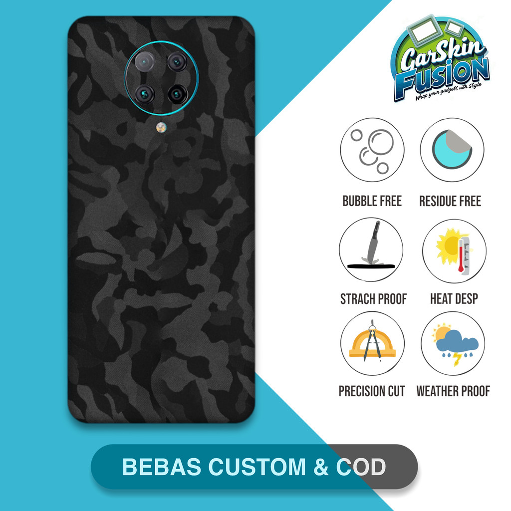 Garskin Skin Poco F2 Pro camo Anti-Scratch Protector Case | by Fusion Kode - L9q