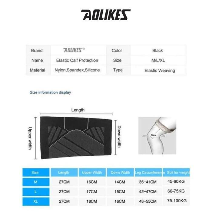 Pelindung Lutut Aolikes 7710 Deker Penyangga Lutut Lari Futsal Basket