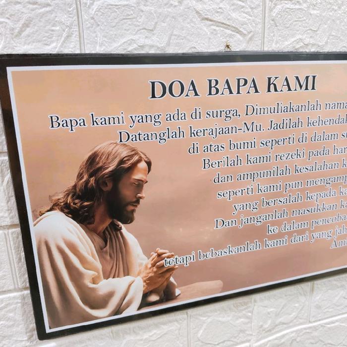 hiasan dinding doa bapa kami katolik Jumbo Siap Kirim