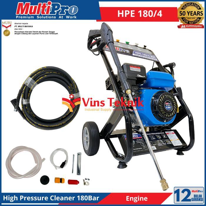 Spesial High Pressure Jet Cleaner Mesin Cuci Bensin Hpe 180 Multipro Hpe180-4 Terlariss 