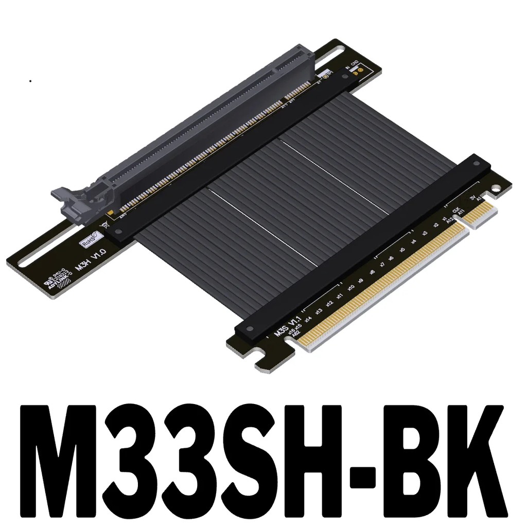 ADT-LINK HIGH SPEED PCIE 4.0 X16 TO X16 RISER CABLE PCIE 4.0 SILVER-PLATED GPU GAMING FOR ATX RTX