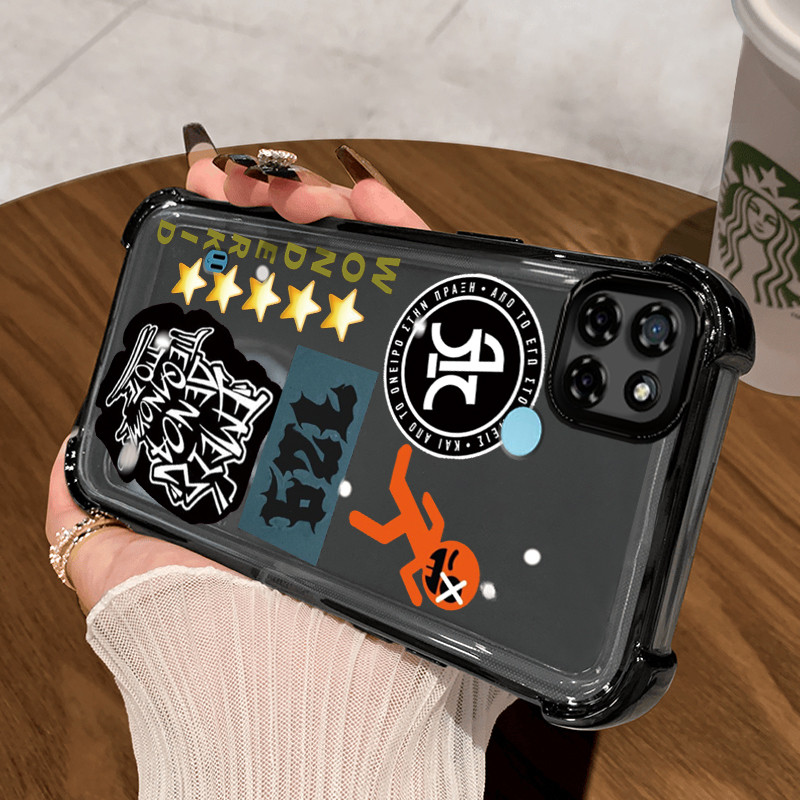 Casing Hp untuk Realme C21Y Realme C25Y C21 C15 Case pria merek trendy Kasing Shock-Proof Cesing Air