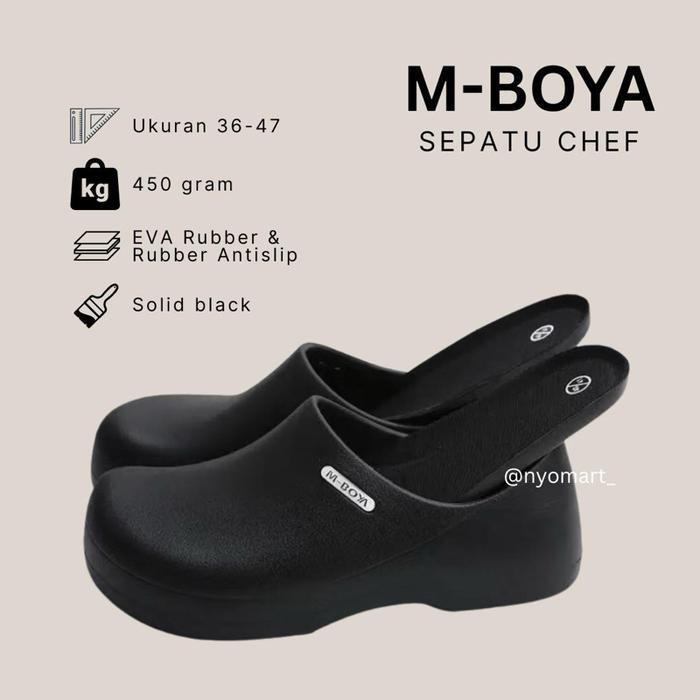 MBoya chef shoes AntiSlip dan Oil resistant Sepatu safety Pria Wanita Pilihan Nya para chef