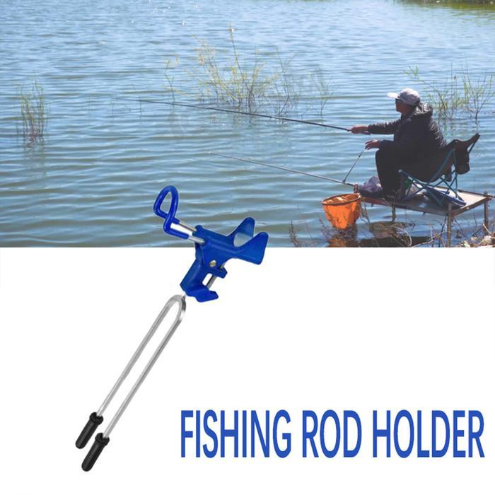 Bracket Dudukan Joran Pancing Adjustable 360 Derajat Bahan Stainless Steel/Cagak joran pancing