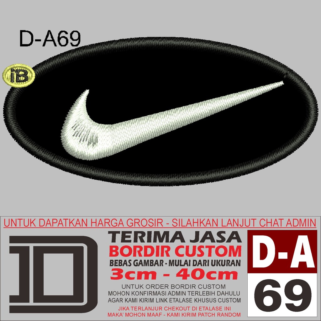 DD BORDIR PATCH LOGO 469 NIKE OVAL EMBROIDERY