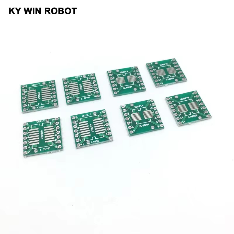 10pcs SOP14 SSOP14 TSSOP14 to DIP14 Pinboard SMD To DIP Adapter 0.65mm/1.27mm to 2.54mm DIP Pin