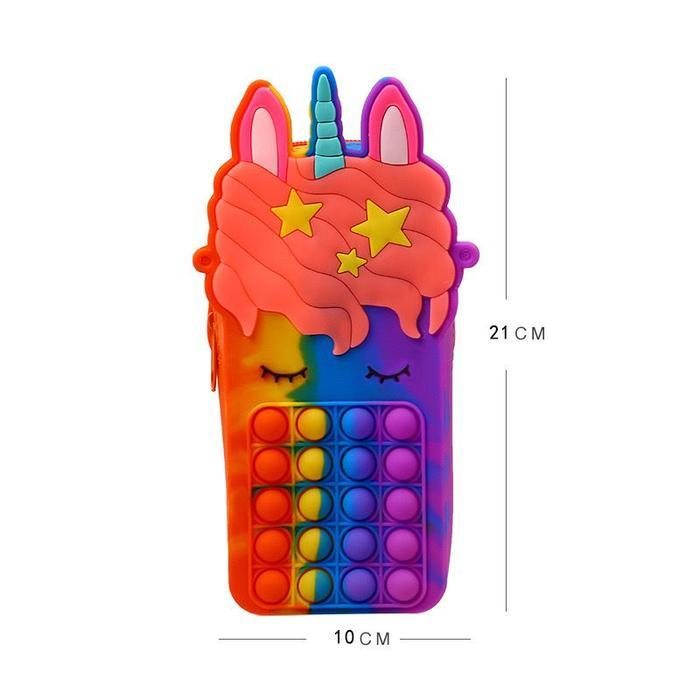 7lc9- Tas Pop It Jumbo Murah Rainbow Fashion Unicorn