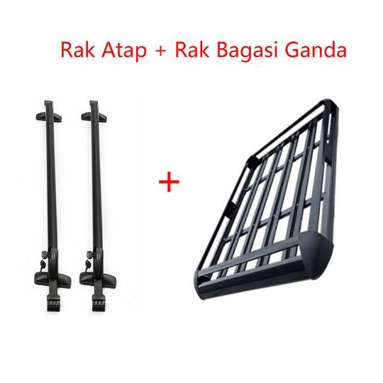 PROMO /Roof Rack For CarRak Universal Untuk Kenderaan Rel atap + rangka kompartemen bagasi aluminium