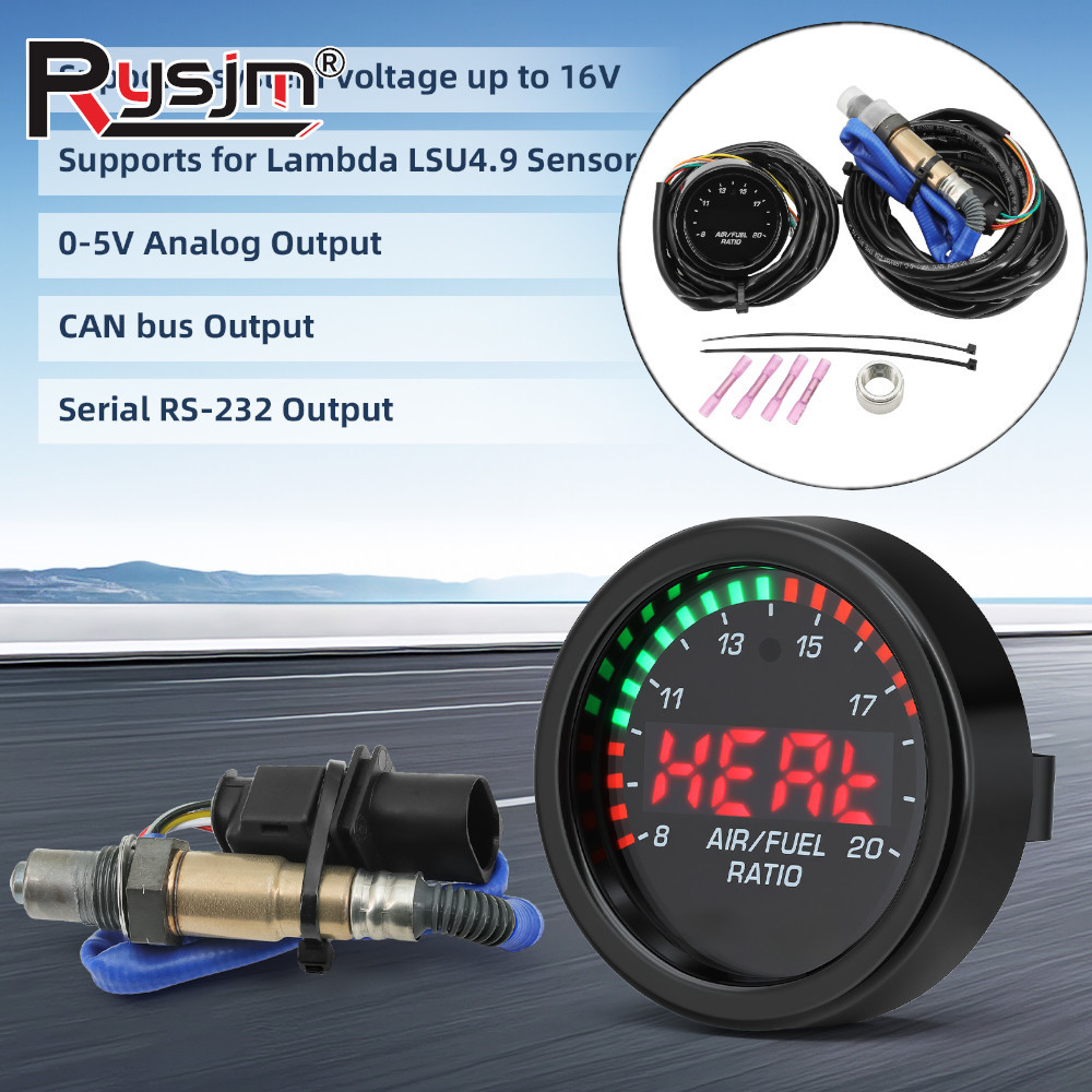 52mm Wideband Sensor 30-4110 X-Series Wideband O2 Air Fuel Ratio Gauge Kit For Lambda O2 Air-fuel