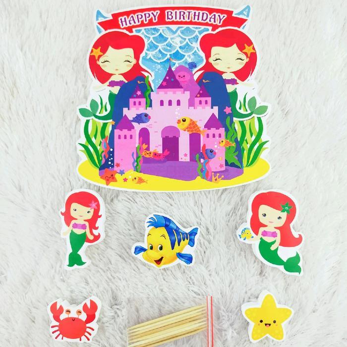 Cake topper MERMAID CHIBI STYROFOAM