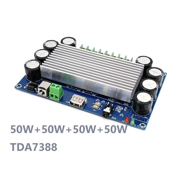 DISKON POWER AMPLIFIER 4 CHANNEL 4X50W BLUETOOTH TDA 7388 XH-A397
