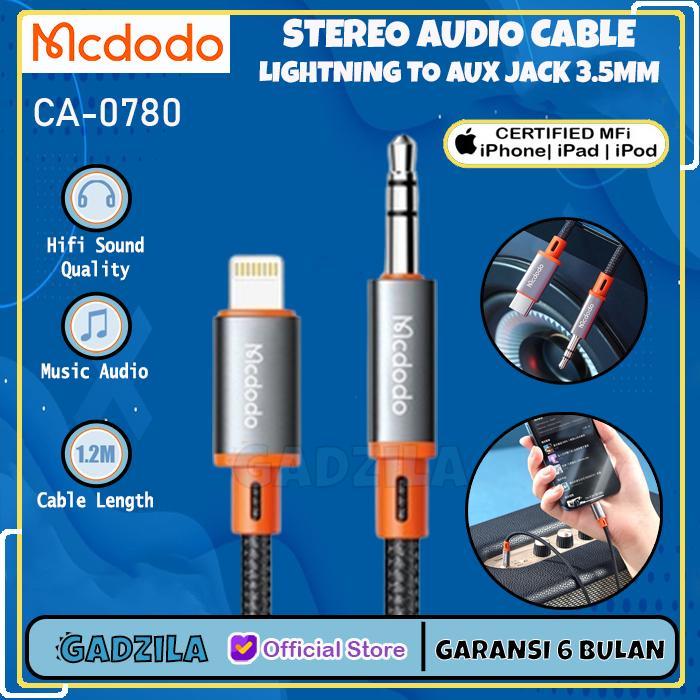 BERKUALITAS Mcdodo CA-0780 Kabel Converter Audio iPhone to Headphone Jack 3.5mm