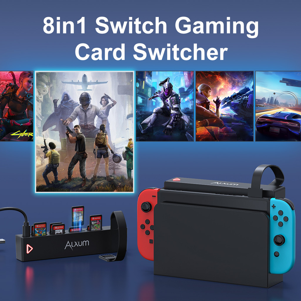 Wireless Game Card Reader Switch Accessories 4in1 Card Slot Portable Game Card Changer Accessories