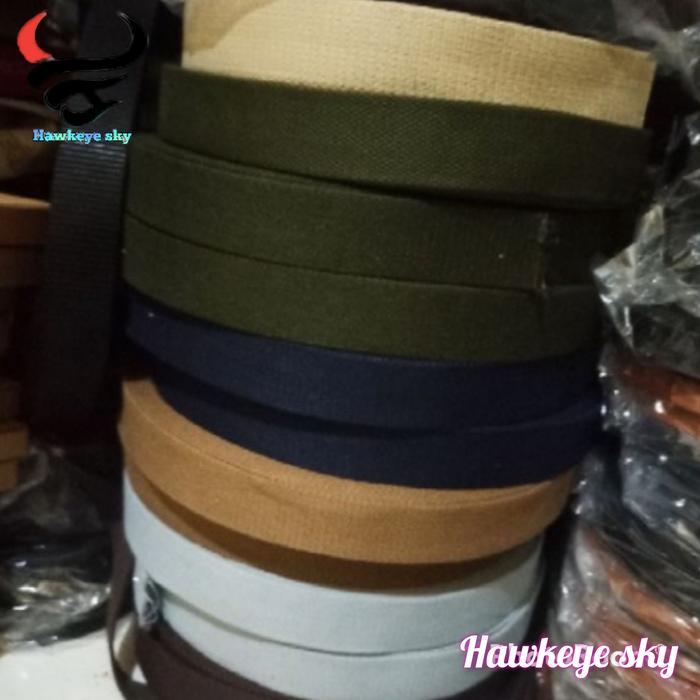 TERLARIS Paket tali ikat pinggang 1ROLL 30METER kanvas nilon JUMBO gesper SALE