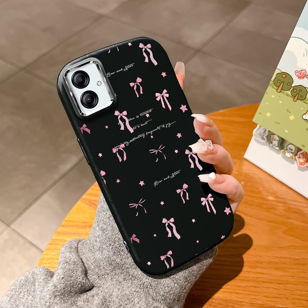 Casing Hp Untuk Compitable With Samsung Galaxy A04E Soft Cesing Phone Case Pink Bow PDD 6102 Softcas