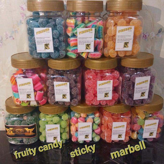 SALE  fruity/sticky/marbel candy toples 100g Permen Food ORIGINAL