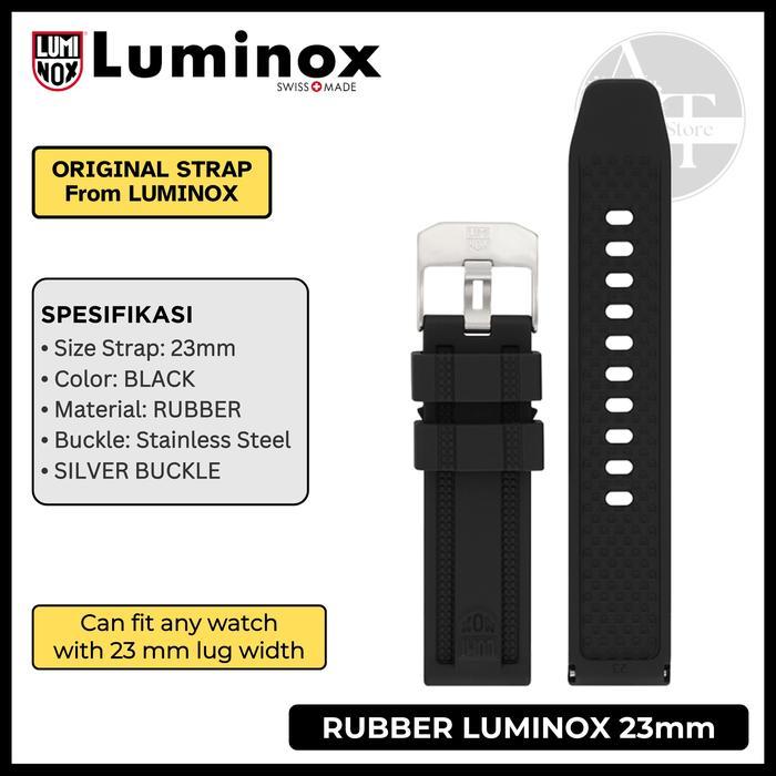 Tali Jam Luminox Rubber Luminox 8880 4200 ORIGINAL - Silver Buckle - 07.2026
