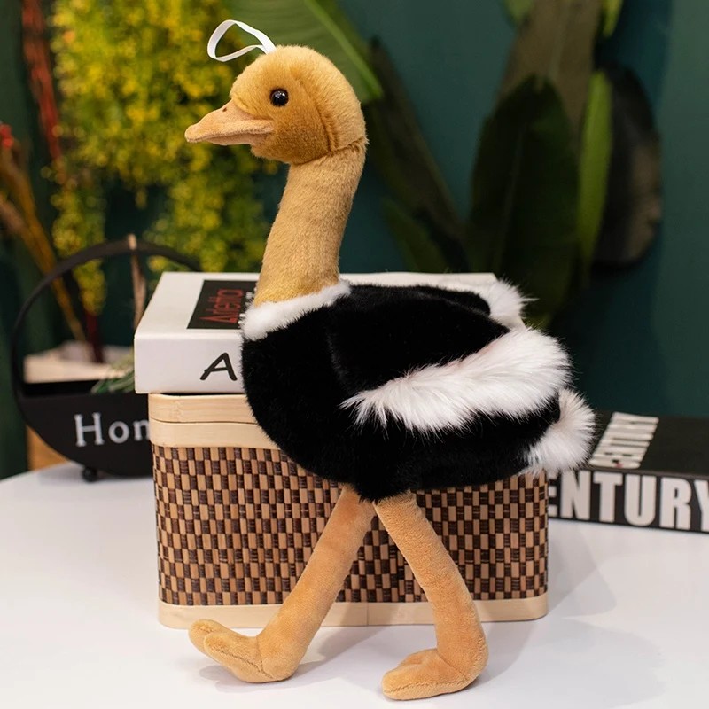 Hot 1pc 40cm/50cm Simulation Ostrich Plush Toy Stuffed Lifelike Animal Doll Soft Bird Pillow Cute