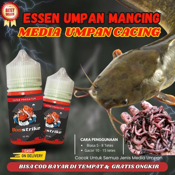 Essen Ikan Lele Galatama Media Cacing Essen Boostrike Super Predator Mancing Umpan Cacing