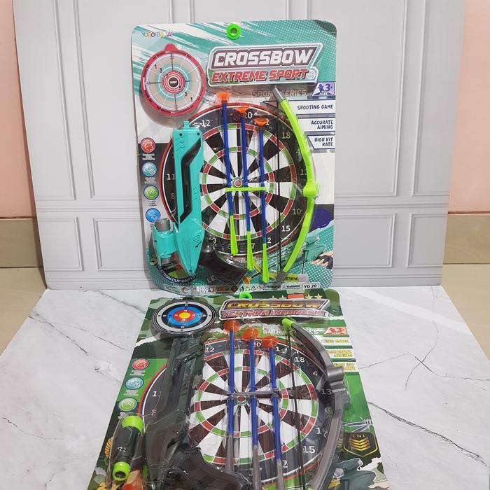 Mainan Set Panah Papan Target - Mainan Crossbow Set Panah Target