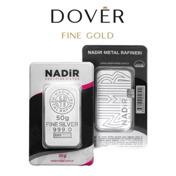 Ready Stock Perak Batangan Nadir Silver Bar 99.90% 50 G Gr Gram Sertifikat
