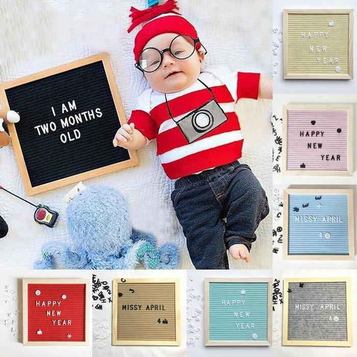 Papan Nama Bayi / Felt Letter Board Set / Papan Huruf Letter Board / Letter Board / Sudah Termasuk