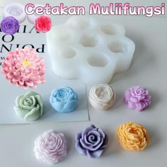 DIY Melati Cetakan Puding 3d Silikon Bunga Cetakan Penyebar Aroma Bunga Cetakan Jelly Cetakan Puding