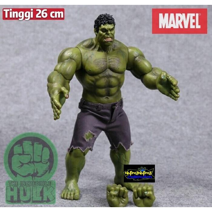 READY Super Hero Avengers Hulk PVC Action Figure Mainan 25Cm Merah Hijau