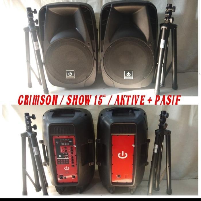 speaker crimson show15 show 15inch aktif & passive free stand