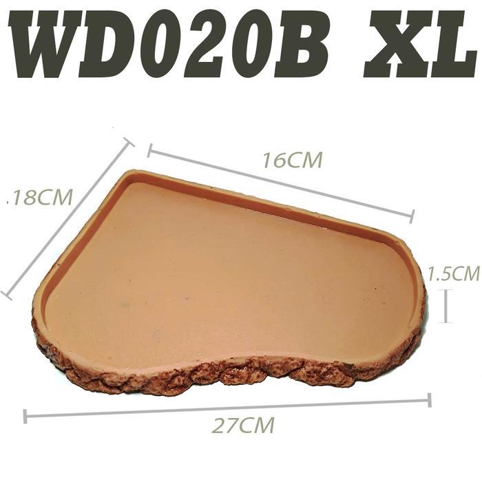 WD020B FEEDING DISH CORNER TEMPAT MAKAN KURA SULCATA TORTOISE IGUANA