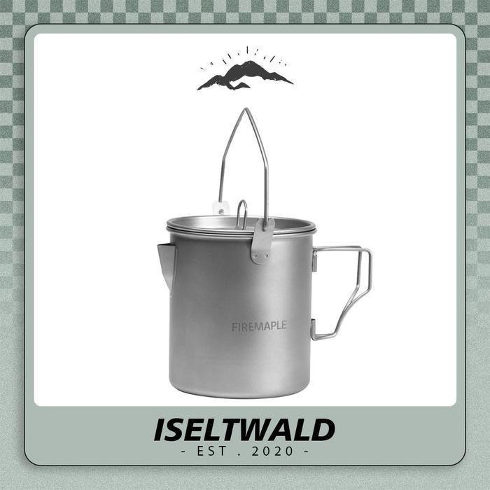 Alat Masak Camping Full Set Firemaple Alti 900Ml Titanium Hanging Pot Nesting Camping