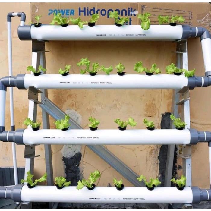 TERLARIS Hidroponik Set Pipa Power Paket Peralatan Paralon