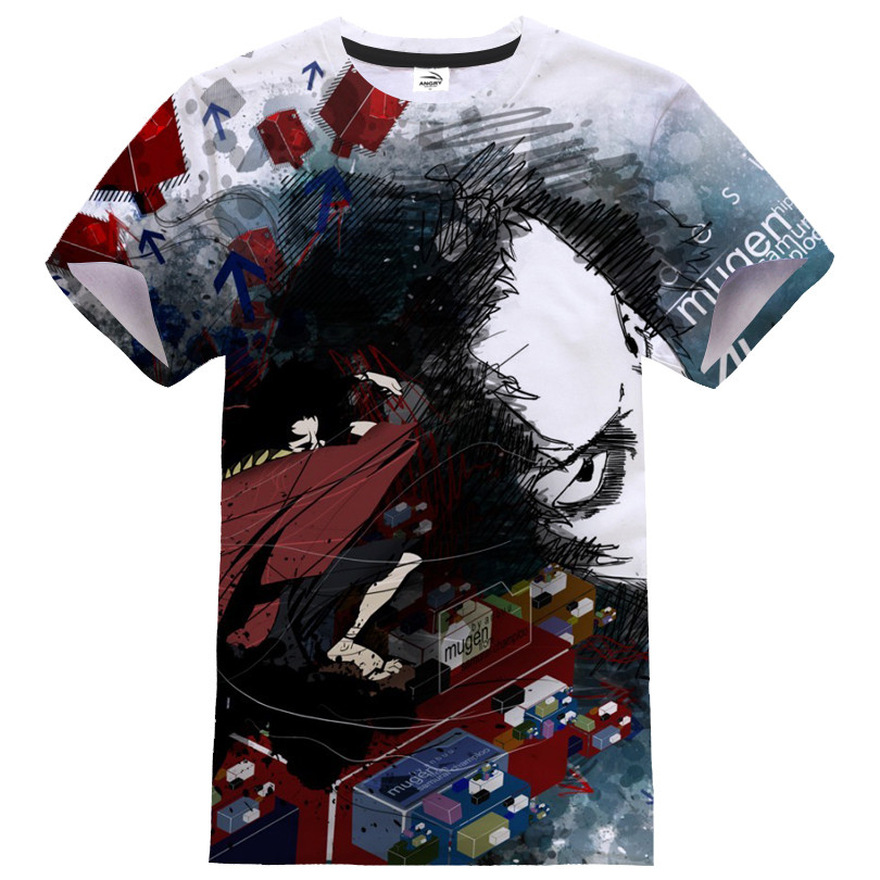 Kaos Bermotif Samurai Anime Champloo Harajuku Populer
